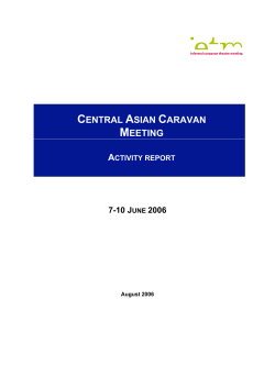 CENTRAL ASIAN CARAVAN MEETING