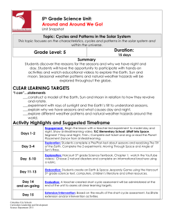 5th Grade Science Unit: Around and Around We Go!
