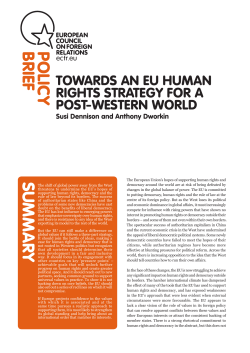 Towards an EU human rights strategy for a post