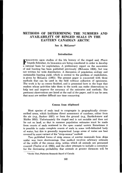 methods of determining the numbers and availability of ringed seals