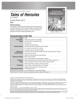 Tales of Hercules - Houghton Mifflin Harcourt