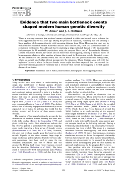 Evidence that two main bottleneck events shaped modern human