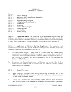 SECTION 22 OFF-STREET PARKING Section: 515-22