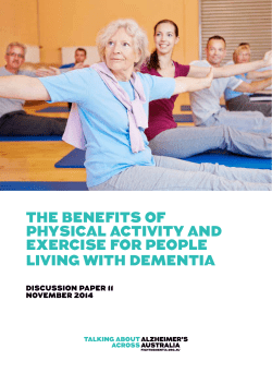 the benefits of physical activity and exercise for people living with