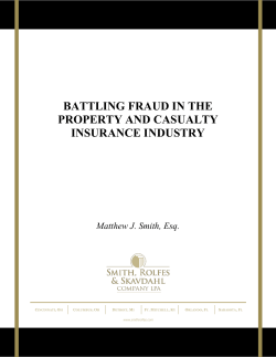 battling fraud in the property and casualty insurance industry