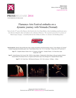 PRESSRELEASE 2014 - Flamenco Arts Festival