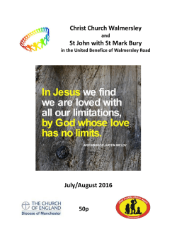 Christ Church Walmersley St John with St Mark Bury July/August 2016