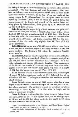 CHARACTERISTICS AND DISTRIBUTION OF LAKES 625 but owing