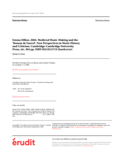 Emma Dillon. 2002. Medieval Music-Making and the `Roman