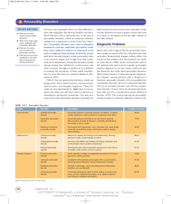Personality Disorders