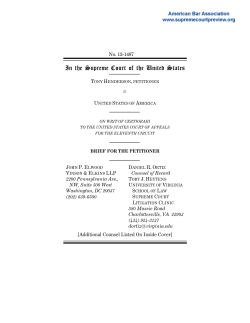 Henderson v. US - Briefs - American Bar Association