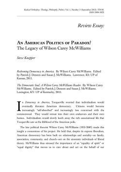 Review Essay: An American Politics of Paradox?