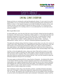 LIMITING CLIMATE DISRUPTION