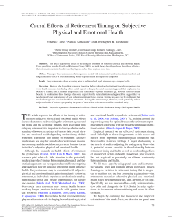 Causal Effects of Retirement Timing on Subjective Physical and