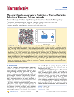 Molecular Modeling Approach to Prediction of Thermo