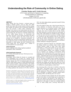 Understanding the Role of Community in Online Dating