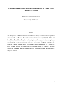 Egyptian and Syrian commodity markets after