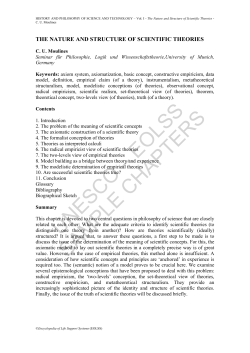 The Nature and Structure of Scientific Theories