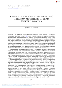 a parasite for sore eyes: rereading infection metaphors in bram