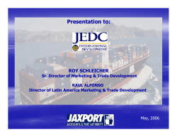Jacksonville Port Authority - MSC Presentation