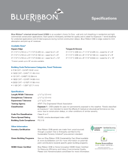 Blue Ribbon OSB Specifications - Georgia