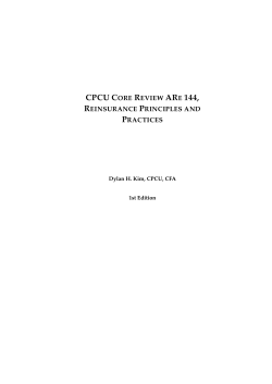 cpcu core review are 144, reinsurance principles and practices