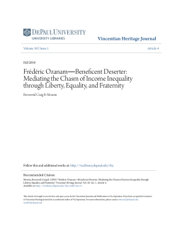 Fr&eacute;d&eacute;ric Ozanam―Beneficent Deserter: Mediating