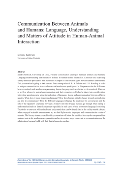 Communication between animals and humans: language
