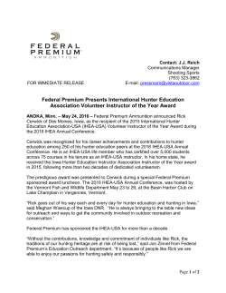 Federal Premium Presents International Hunter Education