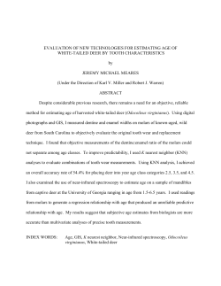 EVALUATION OF NEW TECHNOLOGIES FOR ESTIMATING AGE
