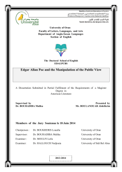 Edgar Allan Poe and the Manipulation of the Public View