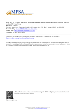 (1986). "How Not to Lie with Statistics: Avoiding Common Mistakes