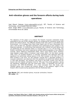 Anti-vibration gloves and the forearm efforts during tools