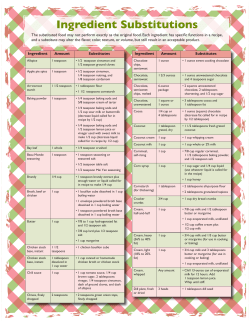 L730 Ingredient Substitutions - KSRE Bookstore