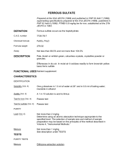 FERROUS SULFATE