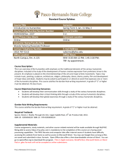Standard Course Syllabus Course Title Semester