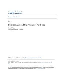 Eugene Debs and the Politics of Parrhesia