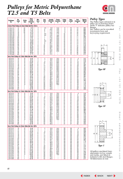 Pulleys for Metric Polyurethane Timing Belts PDF