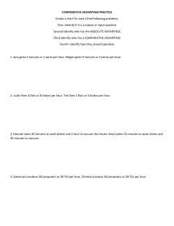 COMPARATIVE ADVANTAGE PRACTICE Create a chart for each of
