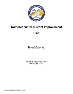 Comprehensive District Improvement Plan