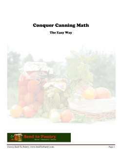 Conquer Canning Math