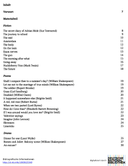 Inhalt Vorwort 7 Materialteil
