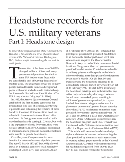 Headstone records for U.S. military veterans