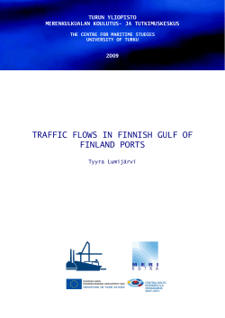 traffic flows in finnish gulf of finland ports