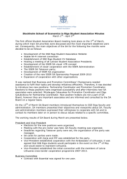 SA_Minutes_2009_March - Stockholm School of Economics in Riga