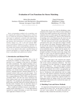 Evaluation of Cost Functions for Stereo Matching