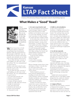 "Good" Road? - The University of Kansas