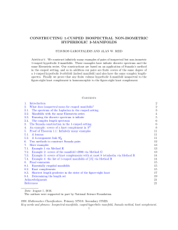 constructing 1-cusped isospectral non-isometric