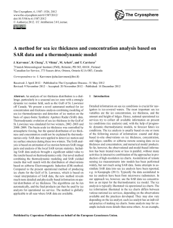 A method for sea ice thickness and concentration analysis based on