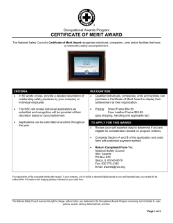 certificate of merit award